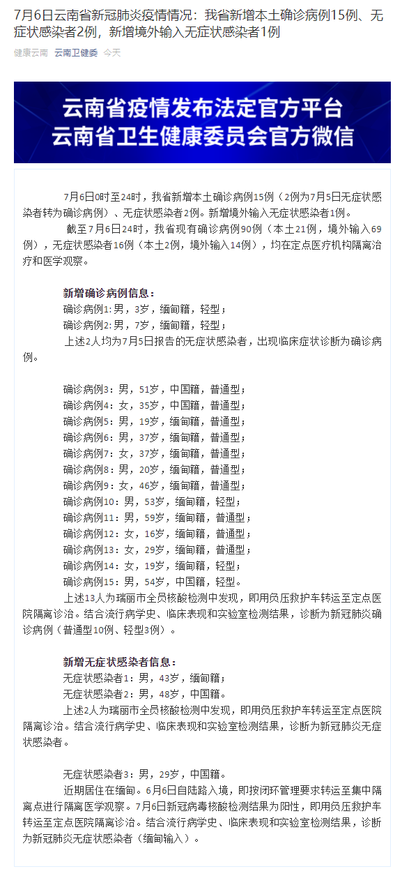 云南新增本土15+2!一年内,3起疫情2次封城,为何又是云南瑞丽?专家解释来了…-微信头条网 云南新增本土15+2!一年内,3起疫情2次封城,为何又是云南瑞丽?专家解释来了…