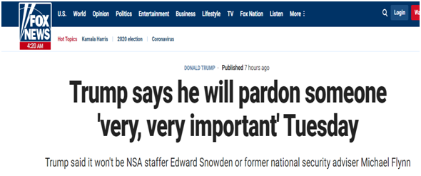 特朗普预告称“将赦免非常非常重要人物”，美媒都在“猜”！