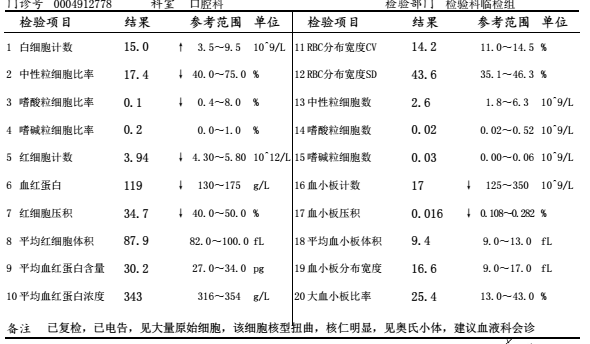 圖2 外周血塗片中的異常細胞圖1 白細胞散點圖見到這些細胞,我們的