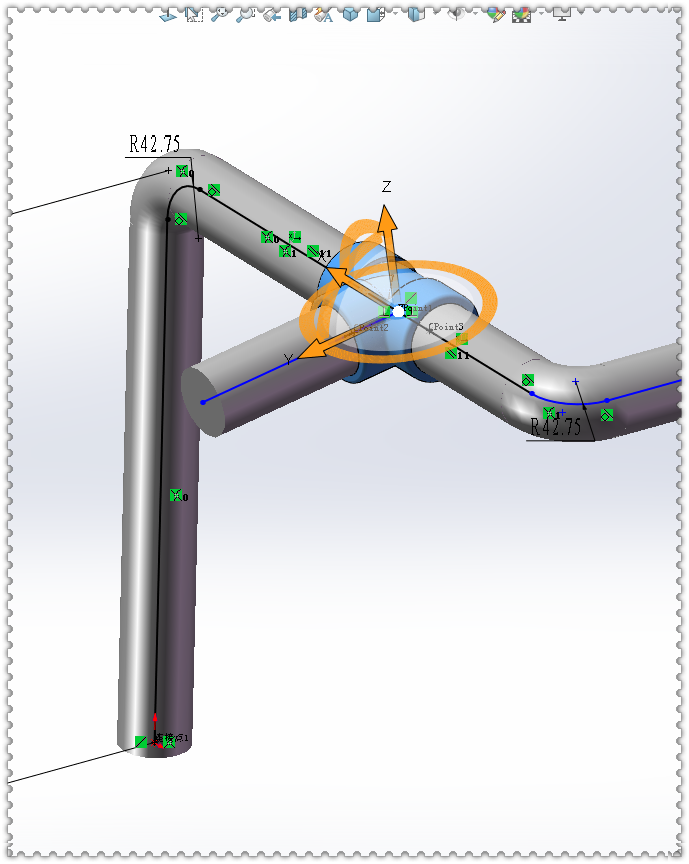 用SolidWorks做管路设计时，旋转配件的两种方法的图13