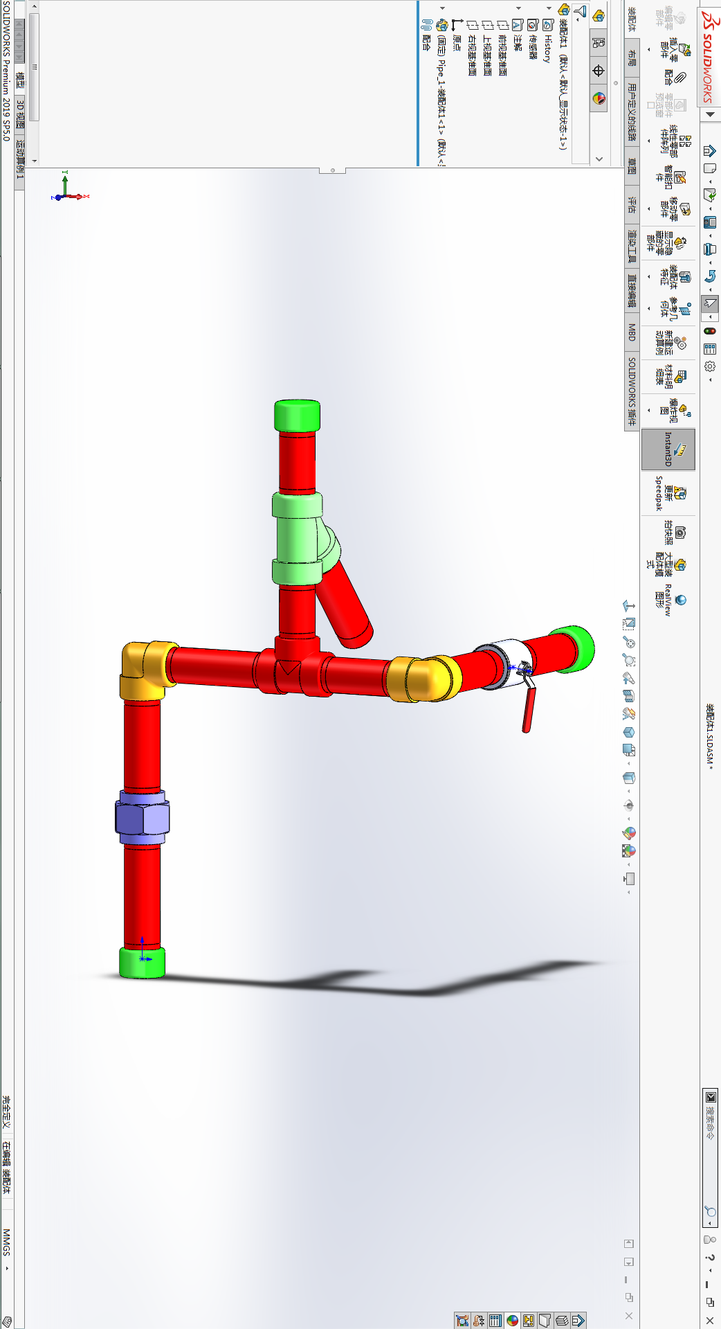 用SolidWorks做管路设计时，旋转配件的两种方法的图18