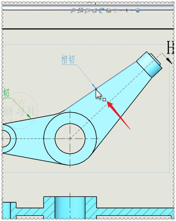 在SolidWorks工程图里给注释、标注添加双箭头或多箭头的图5