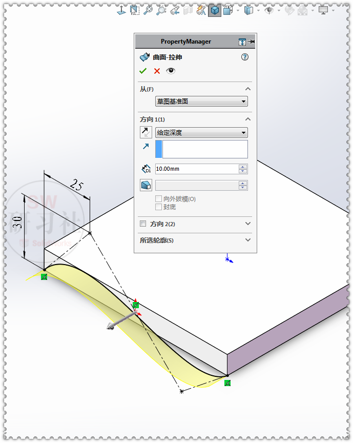 用SolidWorks曲面画一个靠垫的图8