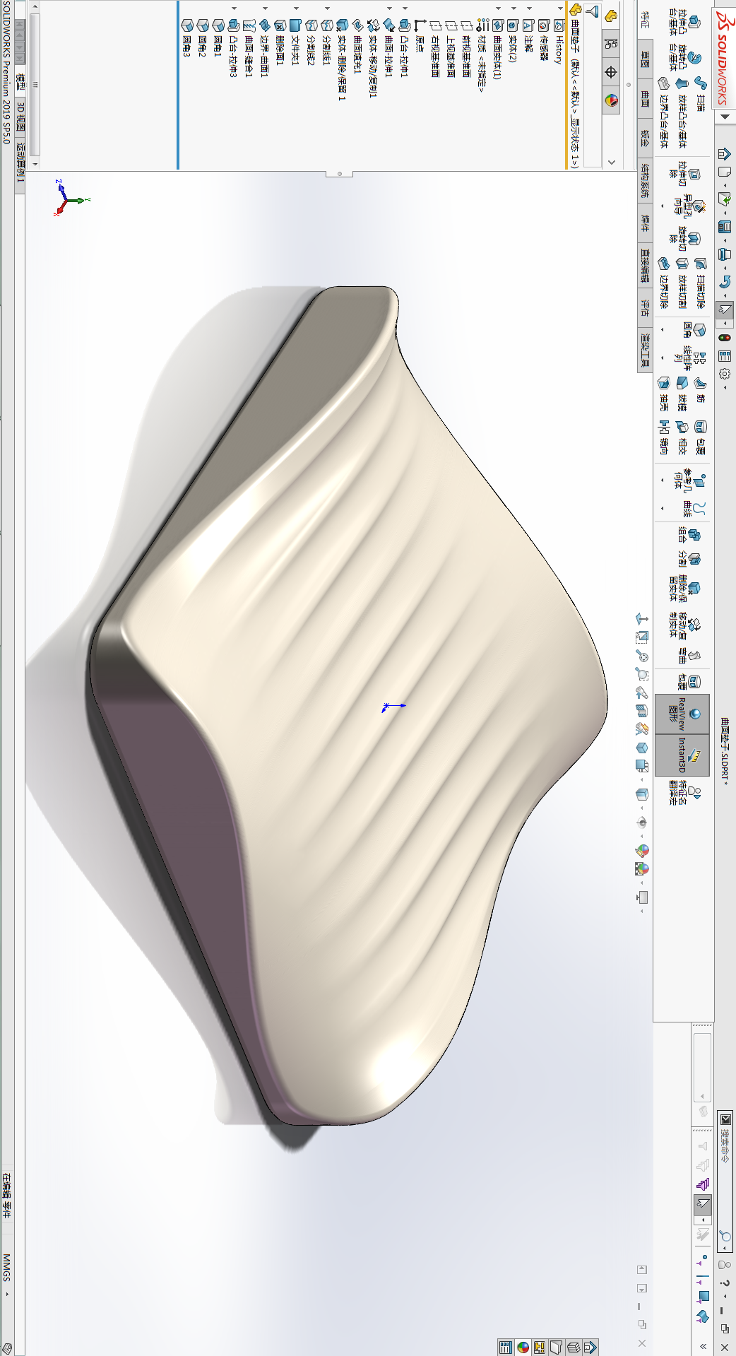 用SolidWorks曲面画一个靠垫的图29