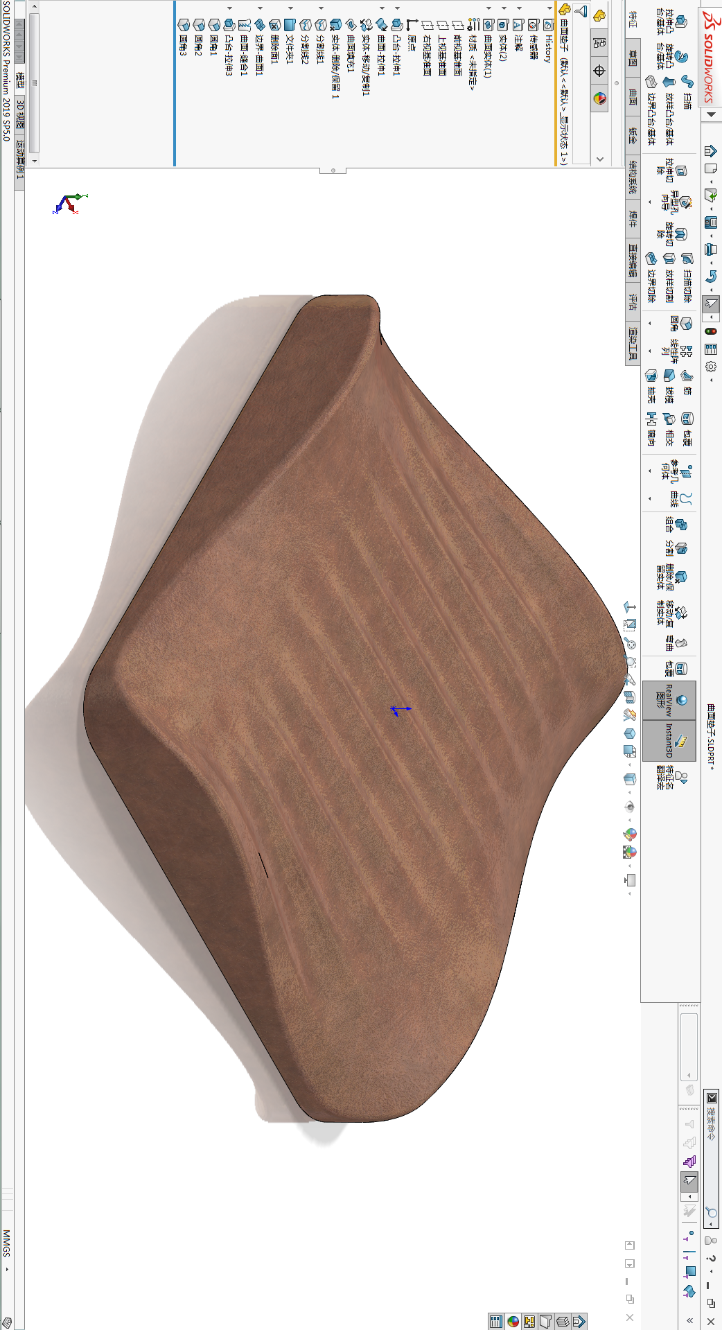 用SolidWorks曲面画一个靠垫的图31