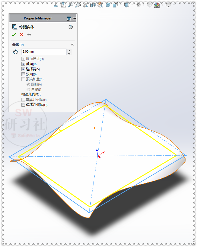 用SolidWorks曲面画一个靠垫的图12