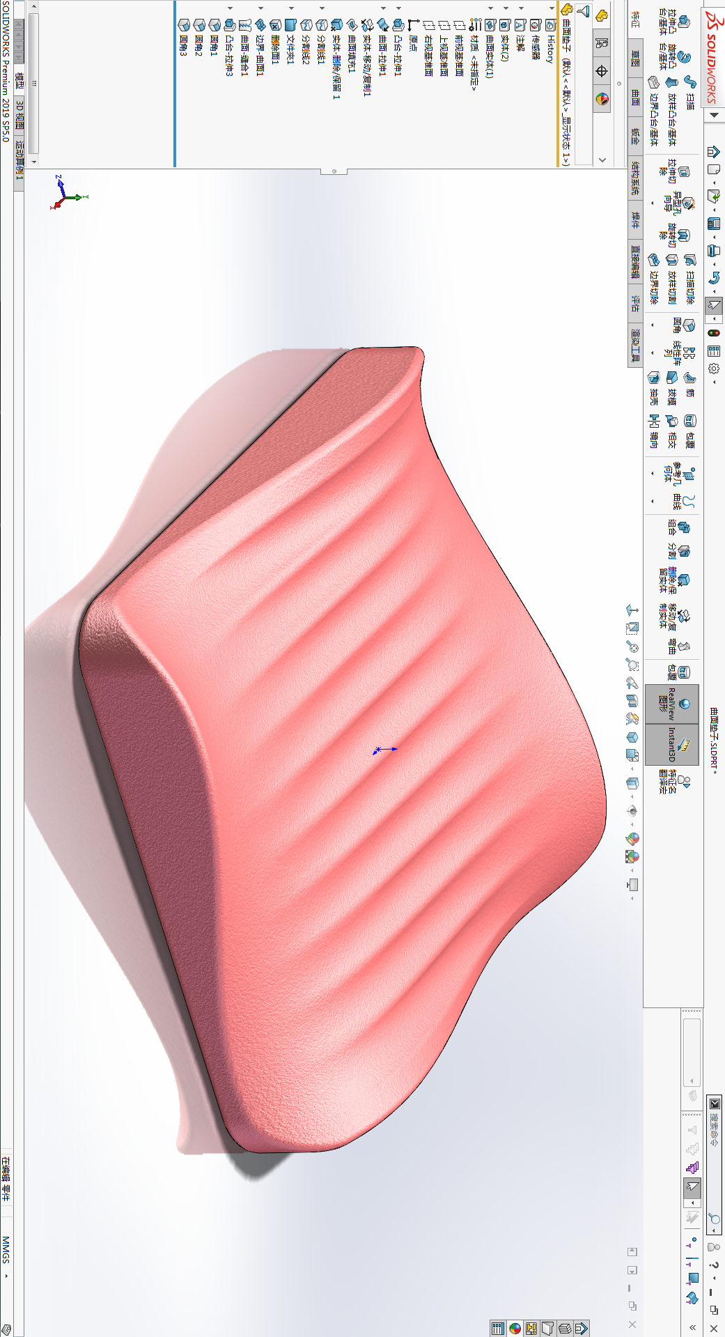 用SolidWorks曲面画一个靠垫的图30