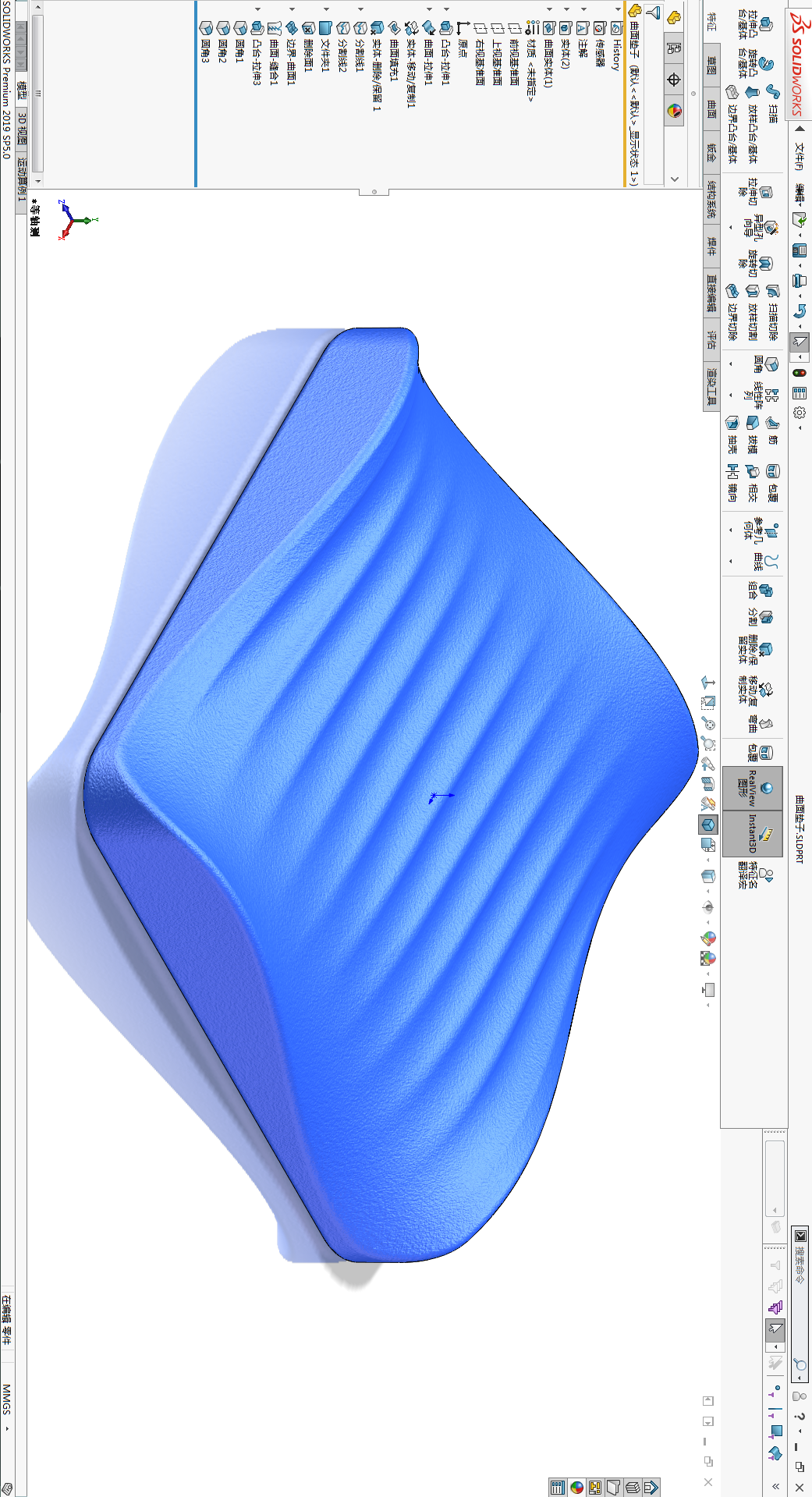 用SolidWorks曲面画一个靠垫的图32