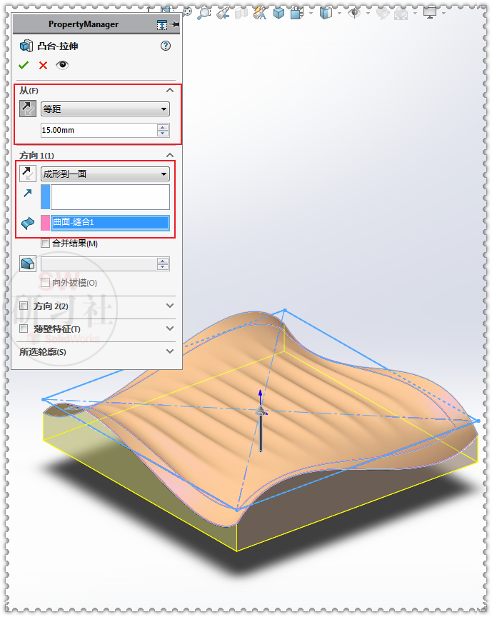 用SolidWorks曲面画一个靠垫的图25