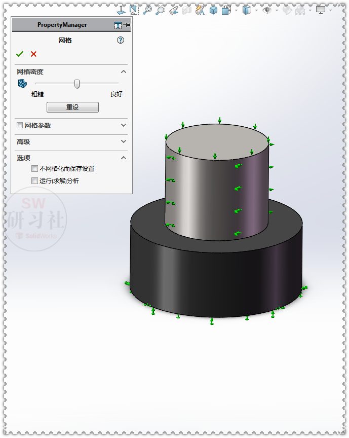 SolidWorks Simulation橡胶挤压弹性仿真的图19