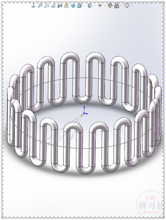 用SolidWorks画的多层散热管的图15