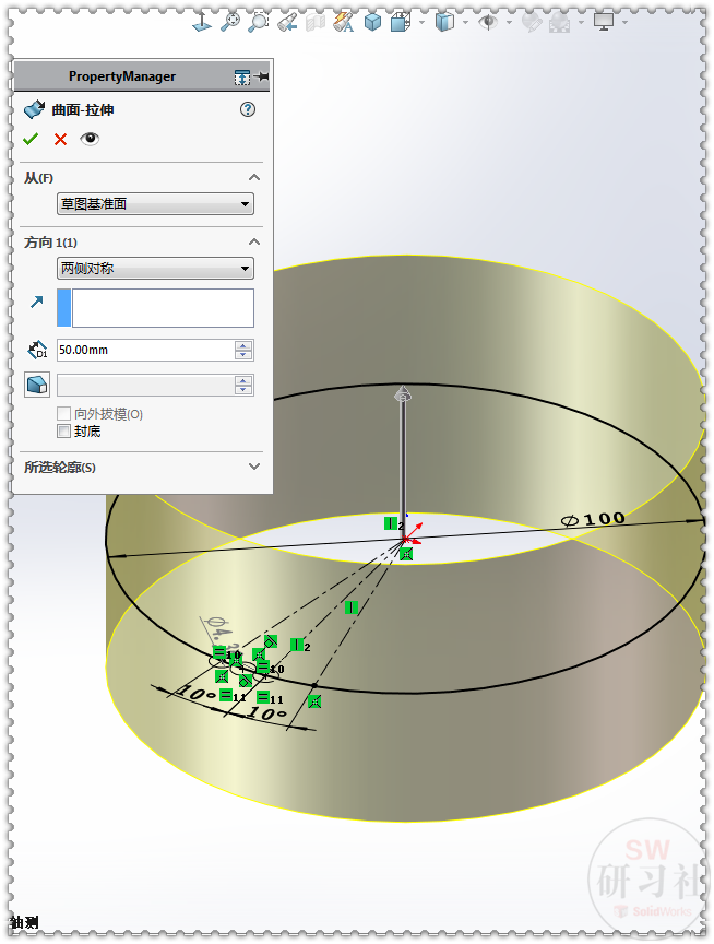 用SolidWorks画的多层散热管的图8