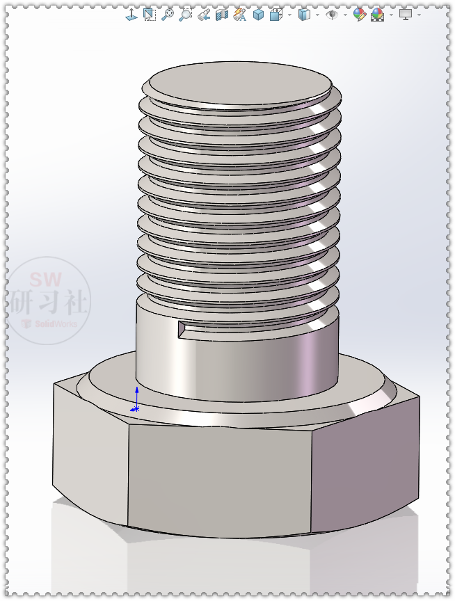 SolidWorks两种螺纹线收尾的简单画法的图16