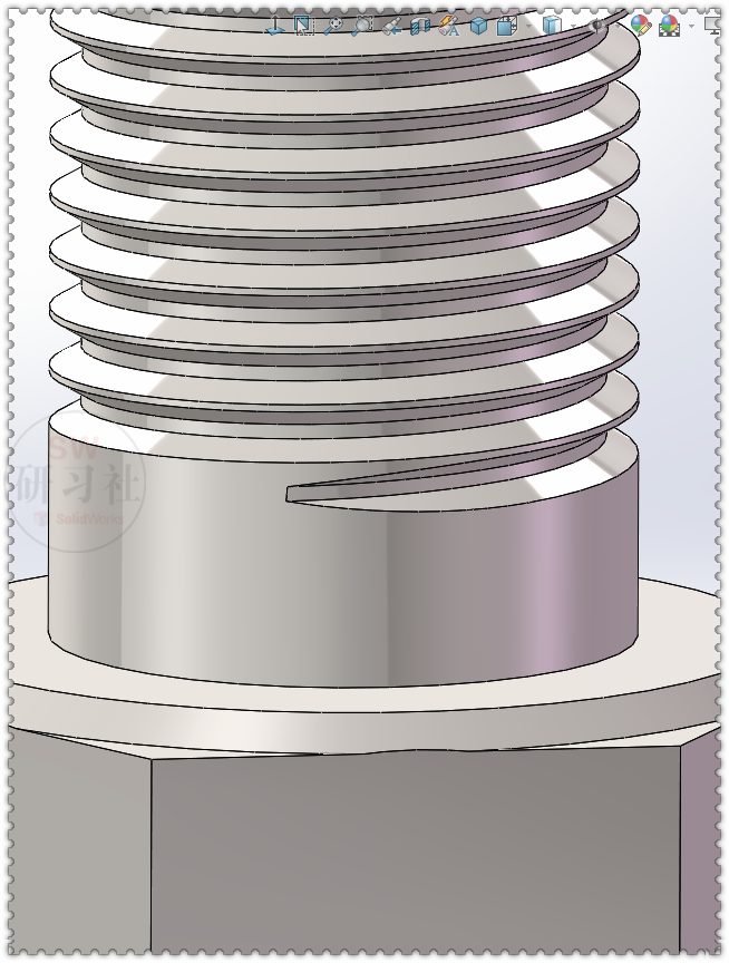 SolidWorks两种螺纹线收尾的简单画法的图21