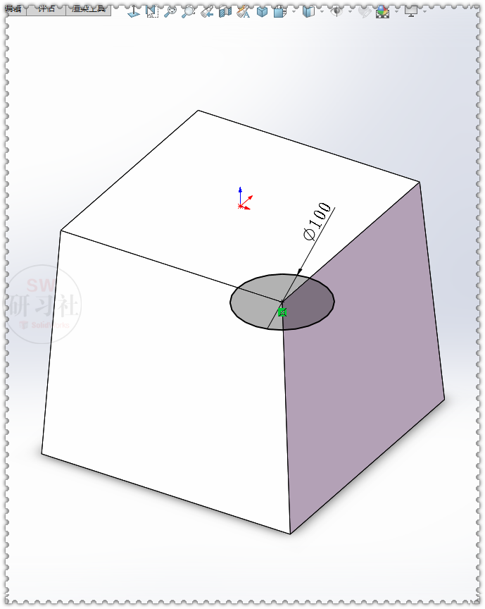 用SolidWorks实体画的弧面小板凳的图5