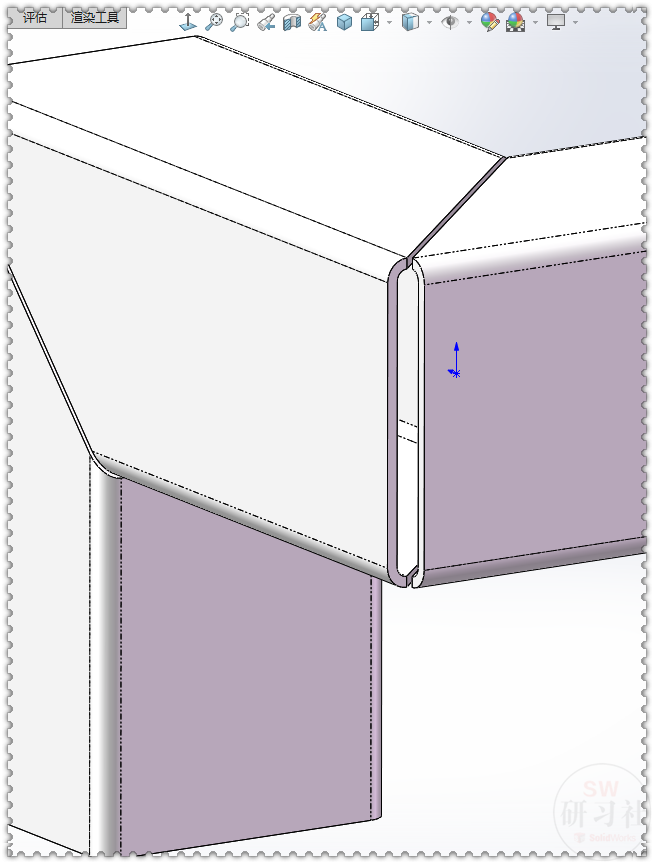 用SolidWorks把不同平面的方管展开的图9