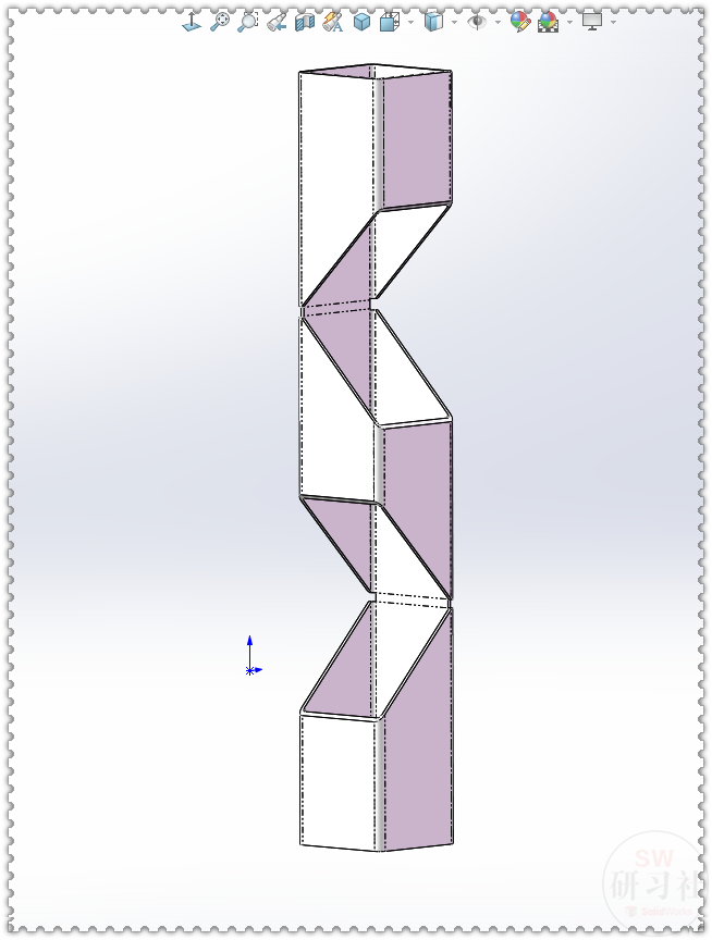 用SolidWorks把不同平面的方管展开的图19