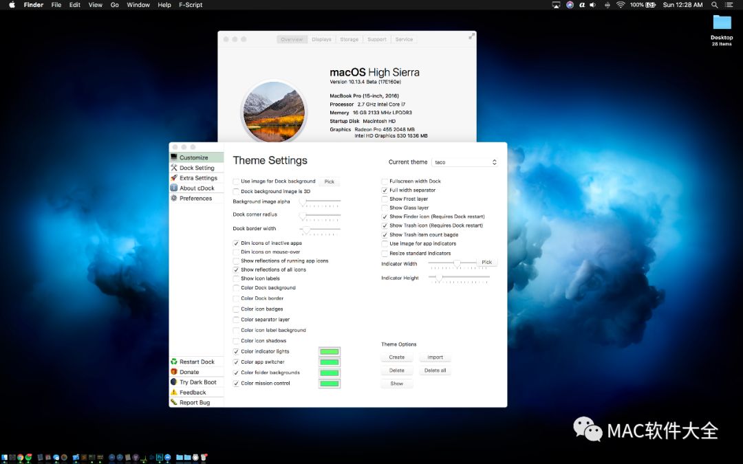 cDock for Mac 1.0.3 注册版 – Mac 上实用的 Dock 自定义美化工具