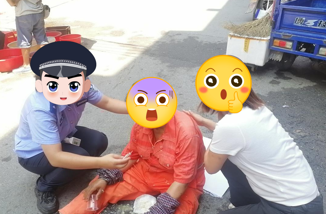 女子中暑晕厥,警民合力紧急救助