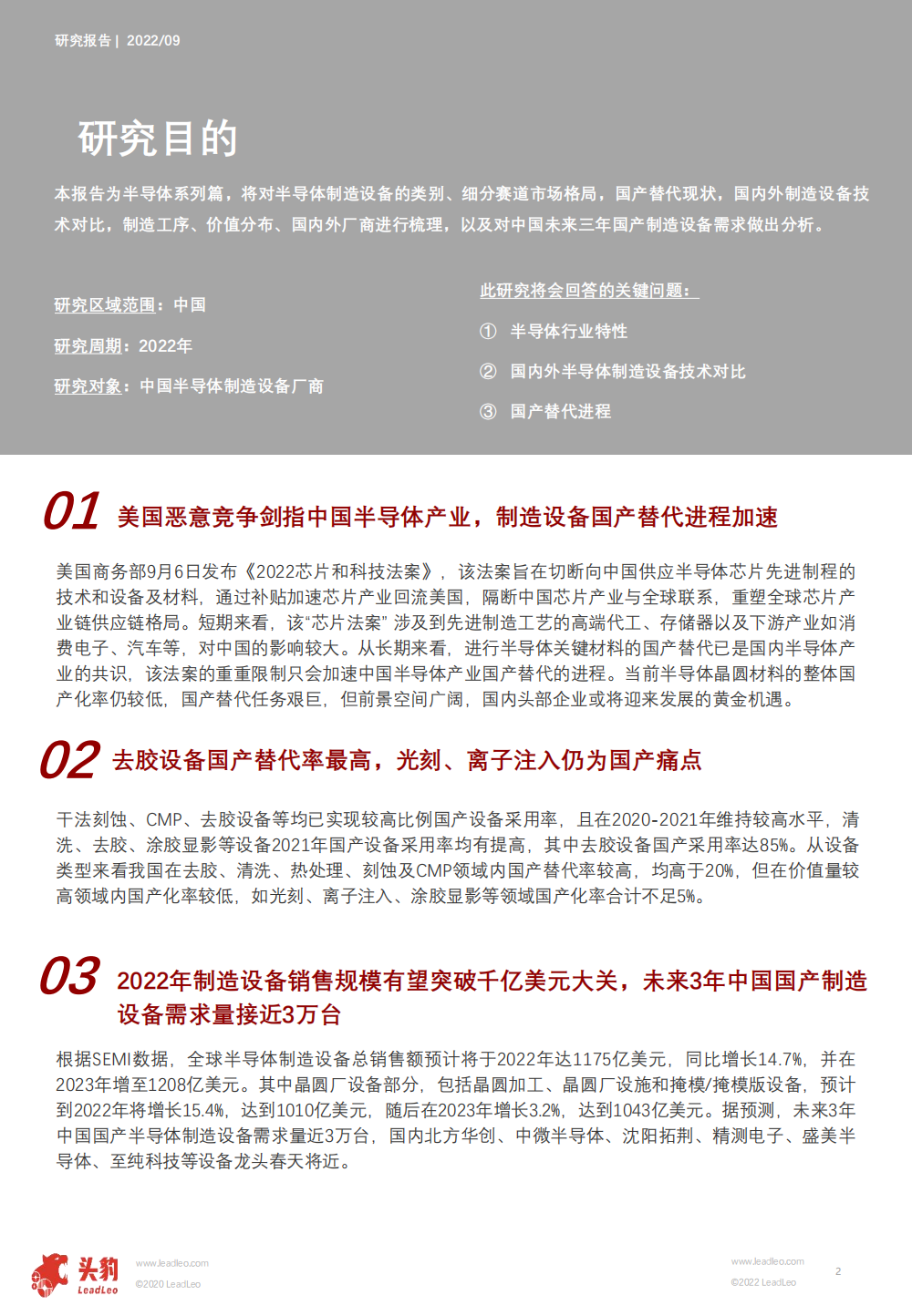 2022年半導體設備行業研究報告的圖2