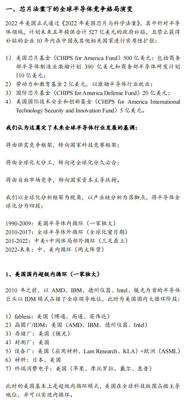 詳解美國芯片法案對全球半導體競爭格局的影響