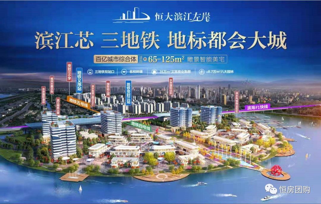 福州恒大滨江左岸,地标都会大城,全方位配套于一体,开启福州滨江生活4.0时代(图1)