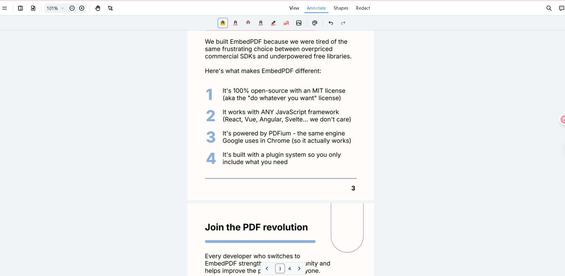 EmbedPDF Tools - 在线PDF编辑合并生成工具，一键实现网页PDF预览