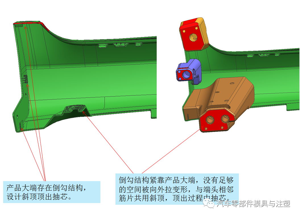 原创——汽车门槛条直顶+弹块结构剖析的图9