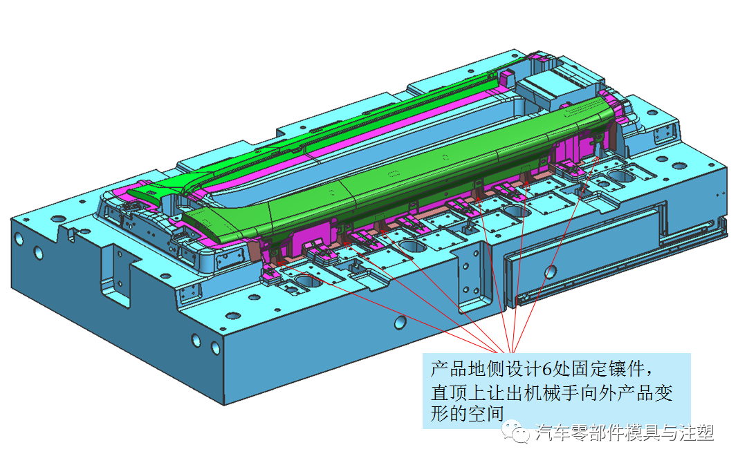 原创——汽车门槛条直顶+弹块结构剖析的图2