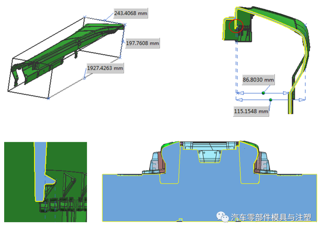 原创——汽车门槛条直顶+弹块结构剖析的图1