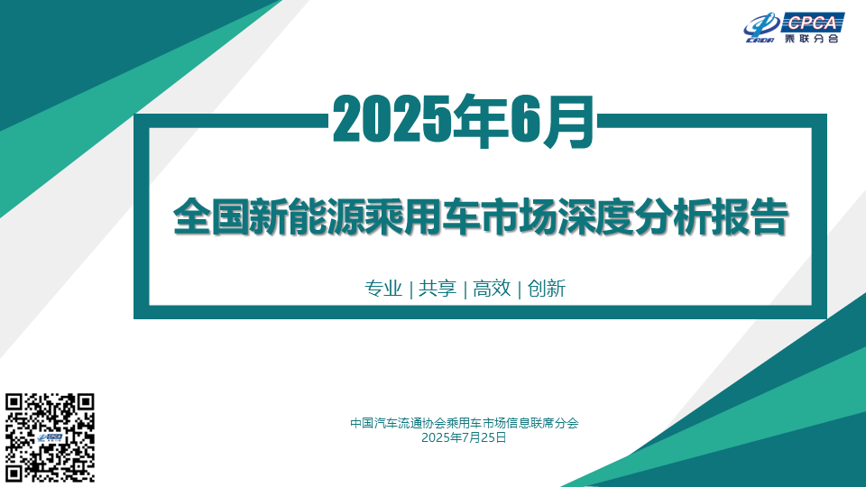 2025年6月份全国新能源市