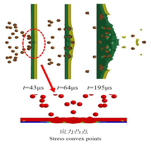 用户作品赏析 | LS-DYNA模拟聚脲涂覆钢板在爆炸冲击波-破片群联合作用下的毁伤特性的图12