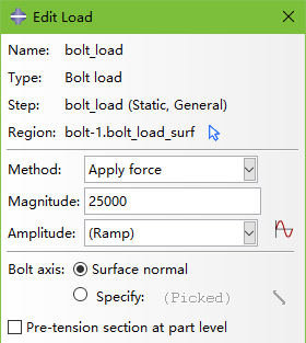 利用ABAQUS模拟螺栓预紧力的图12