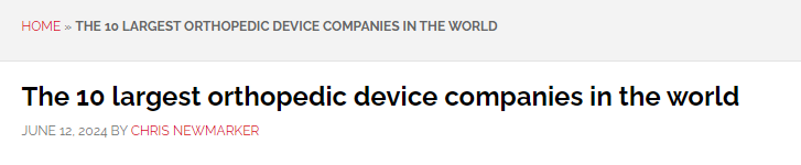 骨科有什么设备重磅！全球骨科器械10强榜单公布_https://www.jmylbn.com_新闻资讯_第4张