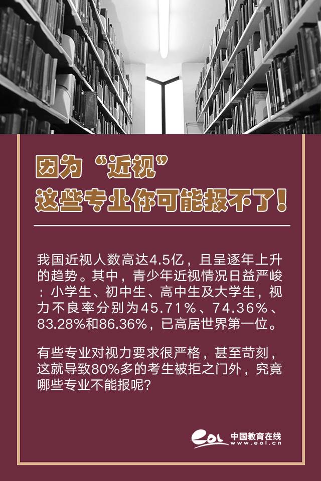 家长们请注意：2020年，近视毕业生将限报这些大学专业！