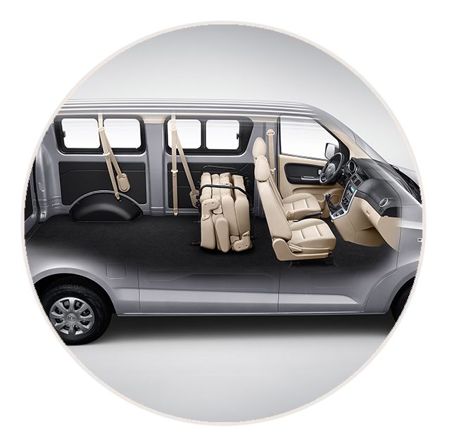 这你就不知道了吧,睿行m70的6座二三排座椅可以连翻,有更大的空间