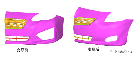 MeshWorks进行汽车前保险杠匹配变形的图6