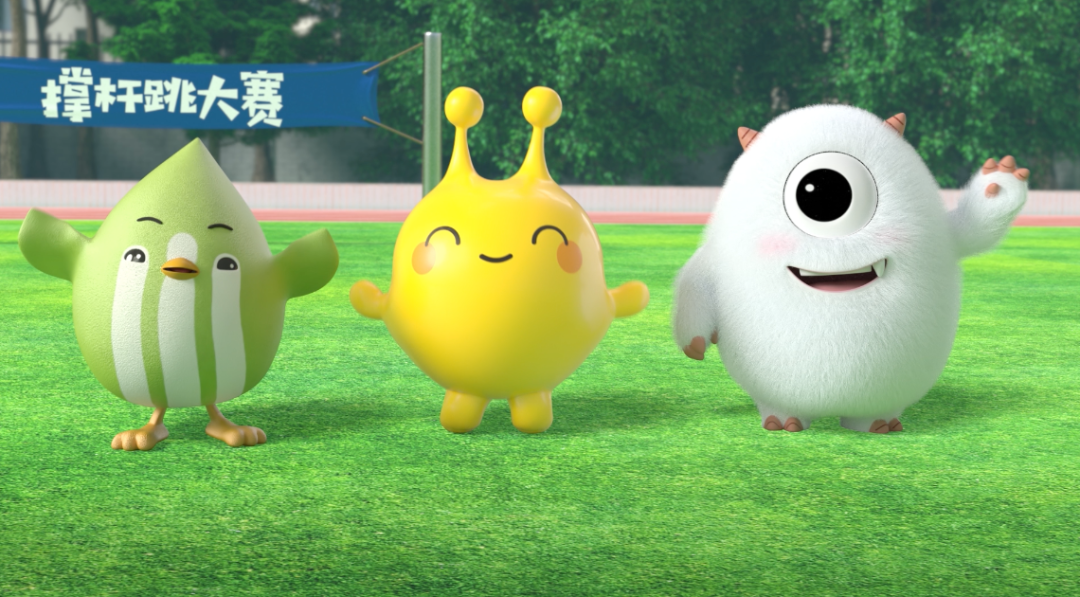 金鹰卡通首席吉祥物麦咭和暴暴牙,哪鹅,哆宝,雪球,猪莉叶,叽里咕噜在