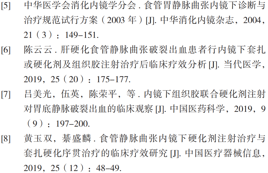 医疗组套怎么用文献推荐｜内镜下套扎术联合硬化剂和组织胶注射治疗胃底静脉曲张破裂出血的效果_https://www.jmylbn.com_新闻资讯_第7张