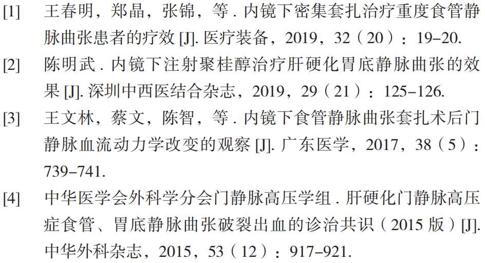 医疗组套怎么用文献推荐｜内镜下套扎术联合硬化剂和组织胶注射治疗胃底静脉曲张破裂出血的效果_https://www.jmylbn.com_新闻资讯_第6张