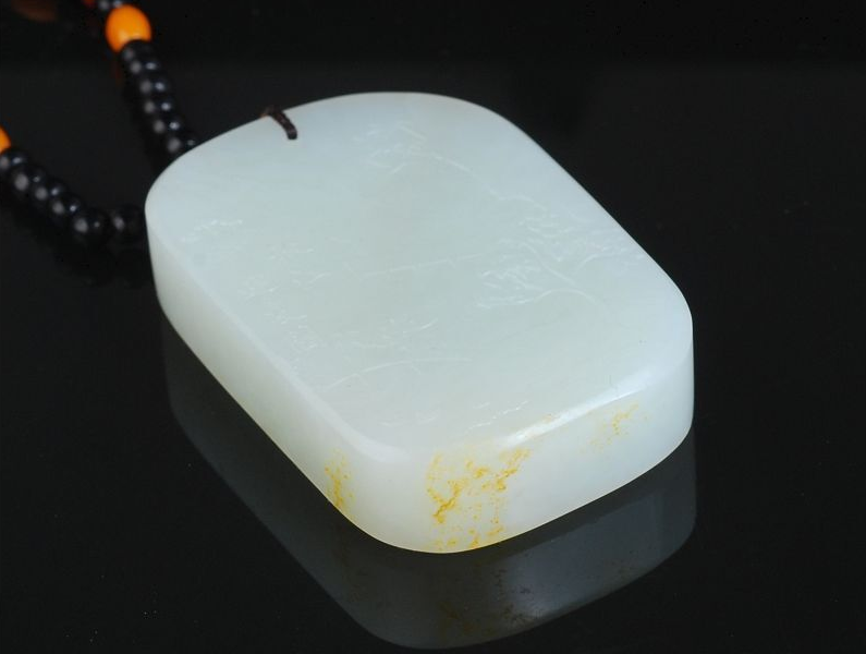 中国古美術品 清の時代 和田白玉 砡 童子如意 蘇工 53g 美玉良工」老苏