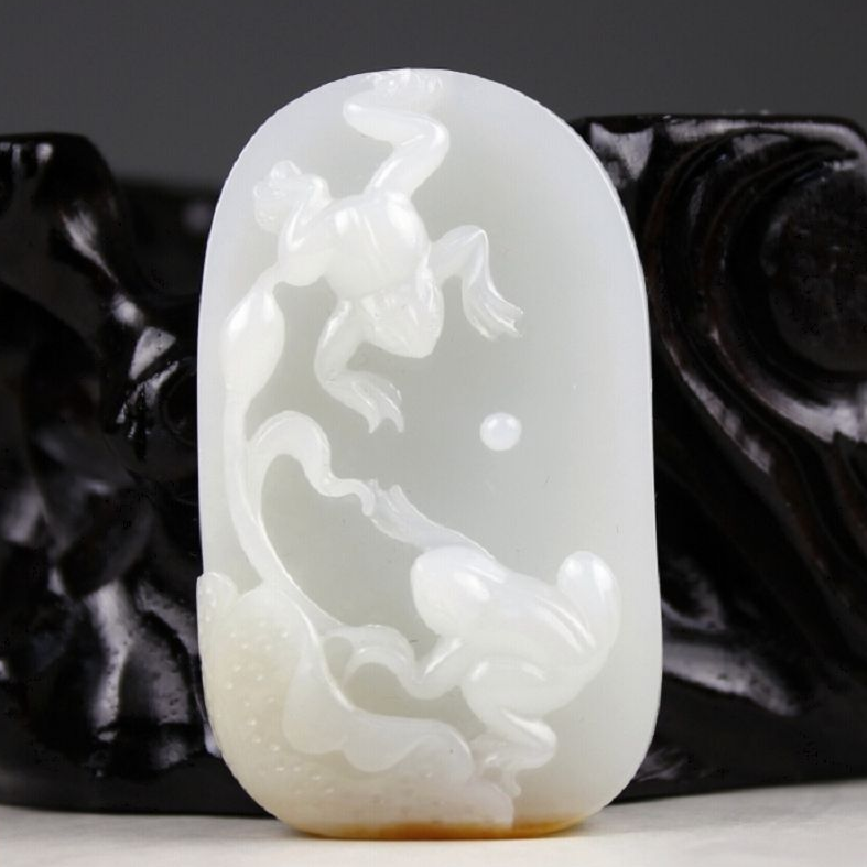 中国古美術品　清の時代　和田白玉 砡　童子如意　蘇工　53g 中国古美術品 清の時代 和田白玉 砡 童子如意 蘇工 53g 美玉