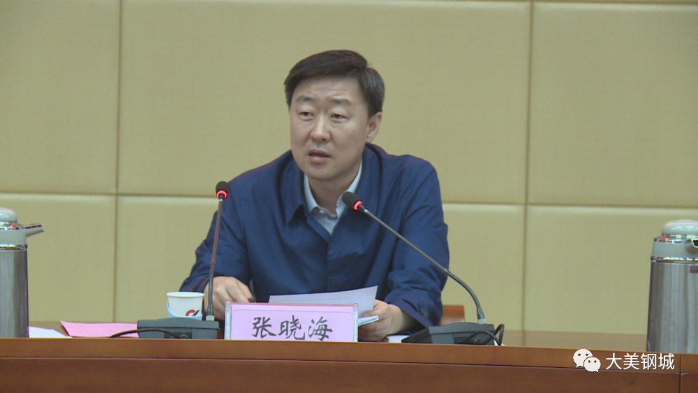 张晓海听取钢城区,莱芜钢铁集团有限公司关于钢结构装配式住宅有关