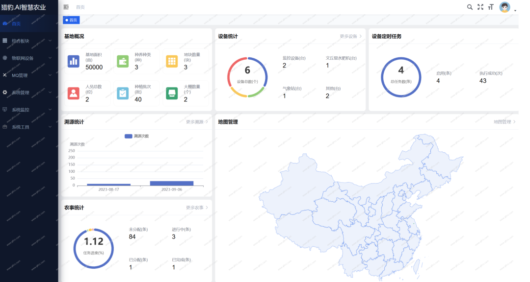 开源智慧农业平台集成物联网设备管理与溯源系统