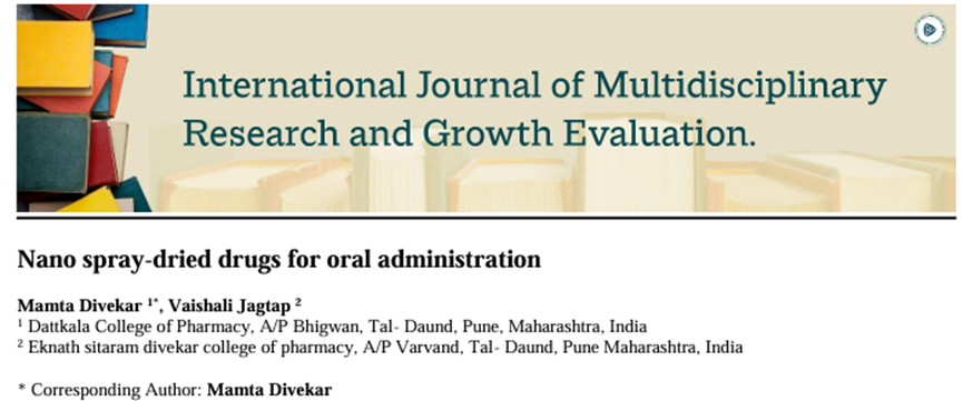 用于口服的纳米喷雾干燥药物