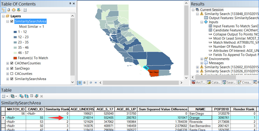 ArcGIS中的聚类分布制图工具的图4