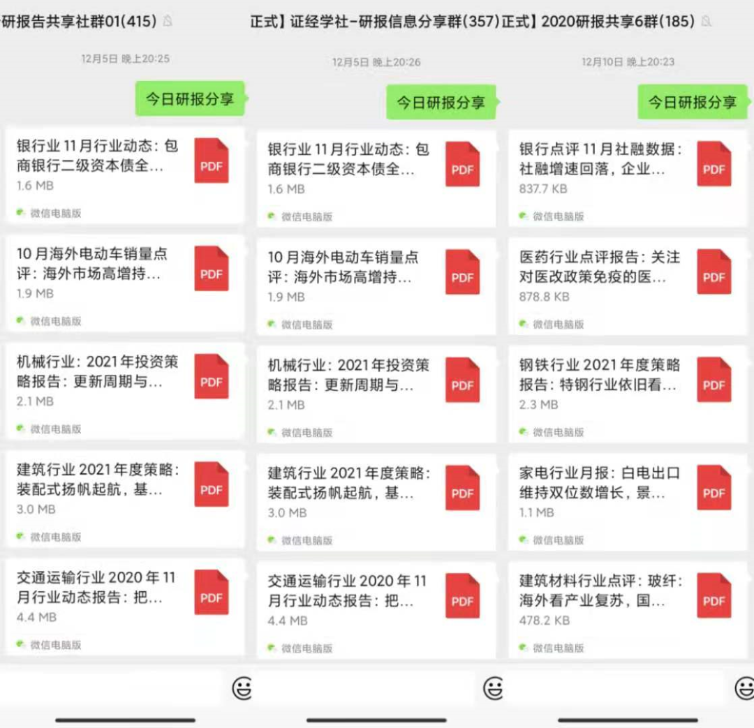 邀请你加入最新研究报告共享群