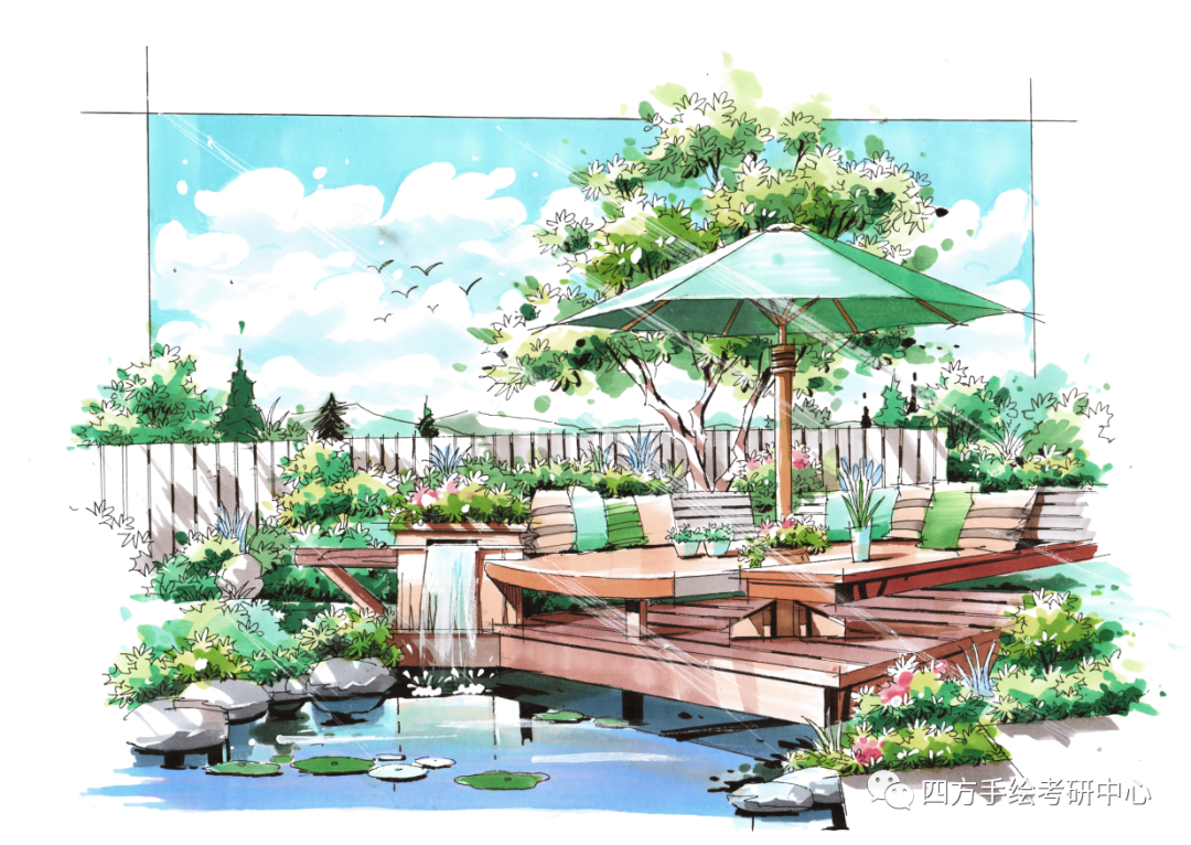 园林景观表现|手绘效果图优秀作品集锦
