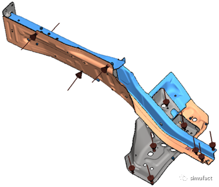 案例分享 | 基于Simufact的前纵梁点焊焊接变形仿真优化的图7