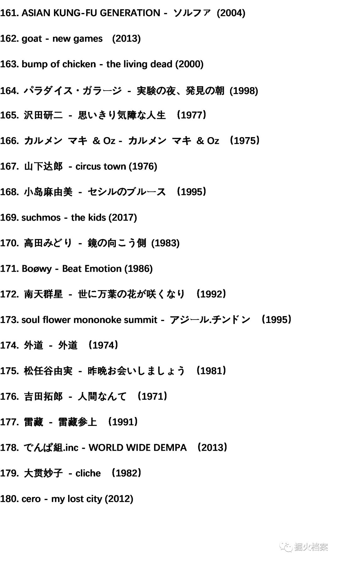 告别平成 邦乐50年百佳专辑 掘火档案 微信公众号文章阅读 Wemp